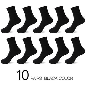 HSS 2019 Men's Cotton Socks New styles 10 Pairs / Lot Black Business Men Socks Breathable Autumn Winter for Male US size(7.5-12)