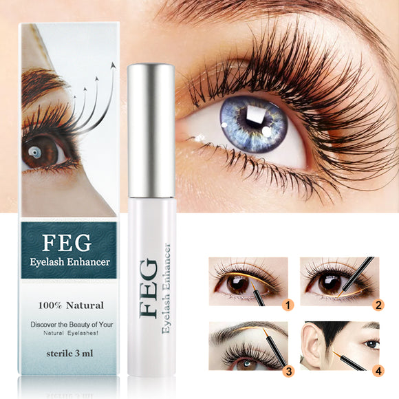 FEG Eyelash Enhancer 100% Original Eyelash Growth Treatment Serum Natural Herbal Medicine Eye Lashes Mascara Lengthening Longer
