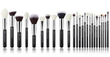 Jessup Black/Silver Makeup brushes set professional with Natural Hair Foundation Powder Eyeshadow Make up Brush Blush 6pcs-25pcs