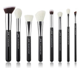 Jessup Black/Silver Makeup brushes set professional with Natural Hair Foundation Powder Eyeshadow Make up Brush Blush 6pcs-25pcs