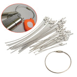 10Pcs Wire Rope Key Chain Stainless Steel Wire Keychain Carabiner Cable Key Ring Outdoor Hiking