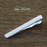New Simple Fashion Style Tie Clip for Men Metal Silver Gold Tone Simple Bar Clasp Practical Necktie Clasp Tie Pin for Mens Gift