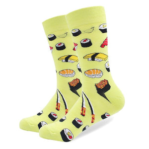 1 Pair Male Cotton Socks Colored Art Socks Multi Pattern Long Designer StreetWear Happy Funny Skateboard Socks Men's Dress Sock