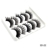 SEXYSHEEP 5Pairs 3D Mink Hair False Eyelashes Natural/Thick Long Eye Lashes Wispy Makeup Beauty Extension Tools