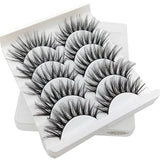 SEXYSHEEP 5Pairs 3D Mink Hair False Eyelashes Natural/Thick Long Eye Lashes Wispy Makeup Beauty Extension Tools