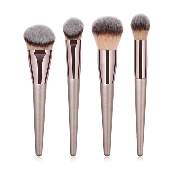 4pcs Makeup Brush Set Foundation Powder Blush Blusher Blending Concealer Contour Highligh Highlighter Face Beauty Make Up Tool